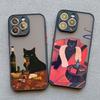 Funny Cat Daily Life Phone Case For iPhone 11 Case iPhone 12 14 Pro Max Mini 16 13 15 Pro Max 7 8 Plus XR XS X Shockproof Covers