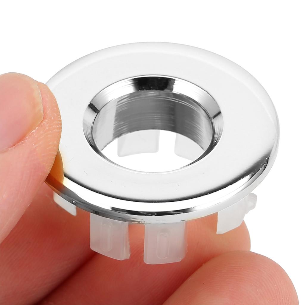 Badezimmer Waschbecken Überlaufabdeckung Küchenspüle Dekoration Ersatzloch für Badezimmer Silber