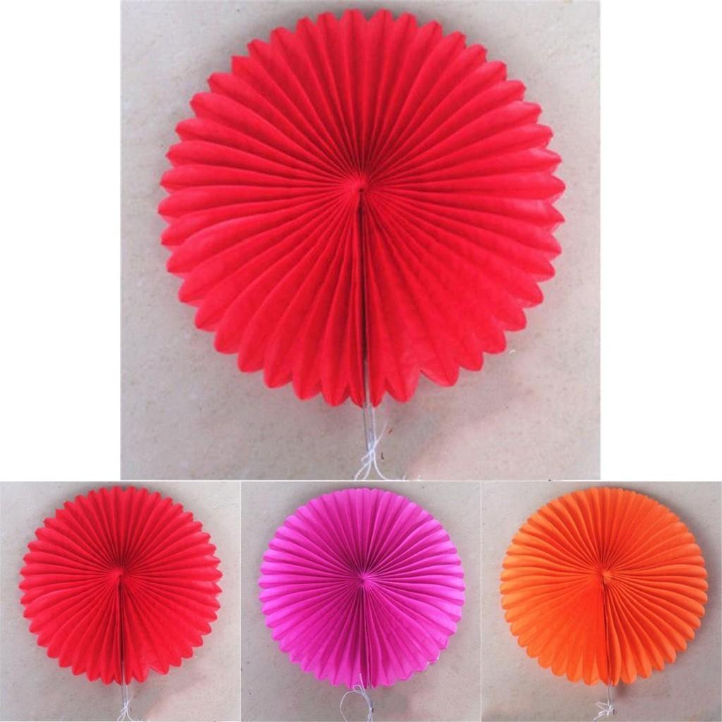 Beautiful Paper Fan Flower Decorations For Stunning Baby Shower Party Displays