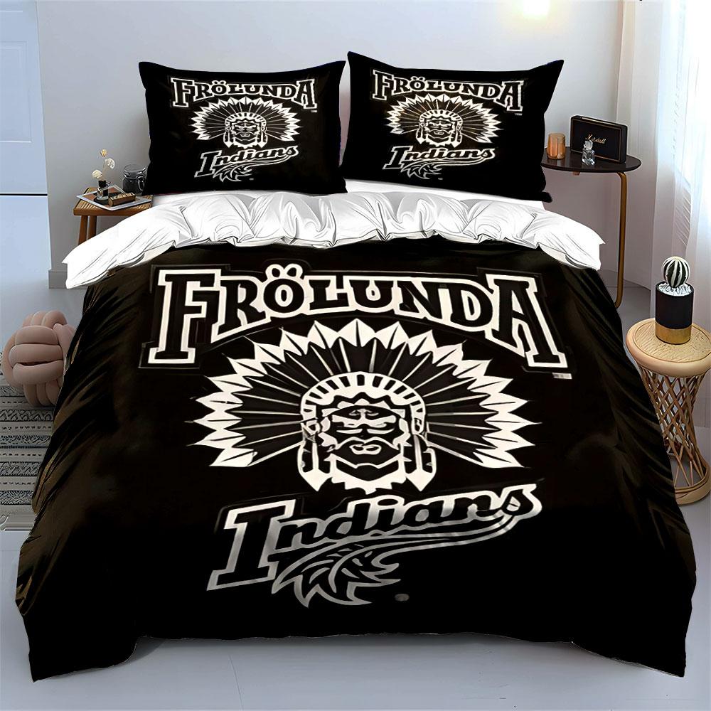 "Frölunda Indians Tribal Design Print" Print Bedding Set Duvet Cover Pillowcases (1* Duvet Cover 2* Pillowcases Do Not Include Comforter)