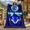 Cruzeiro Esporte Clube Custom Name Flannel Blanket Personalized Soft Warm Plush Throw Blanket Customized Gift for Family Friends