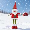 Christmas Doll Decoration Retractable Long Legs Plush Santa/Snowman/Reindeer Doll Toy Tabletop Standing Doll Ornament