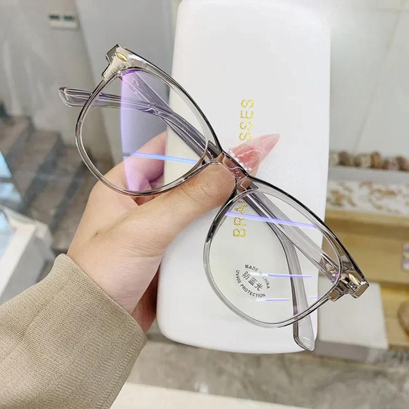 Transparent Computer Glasses Frame Women Men Anti Blue Light Round Eyewear Blocking Glasses Optical Spectacle Eyeglass