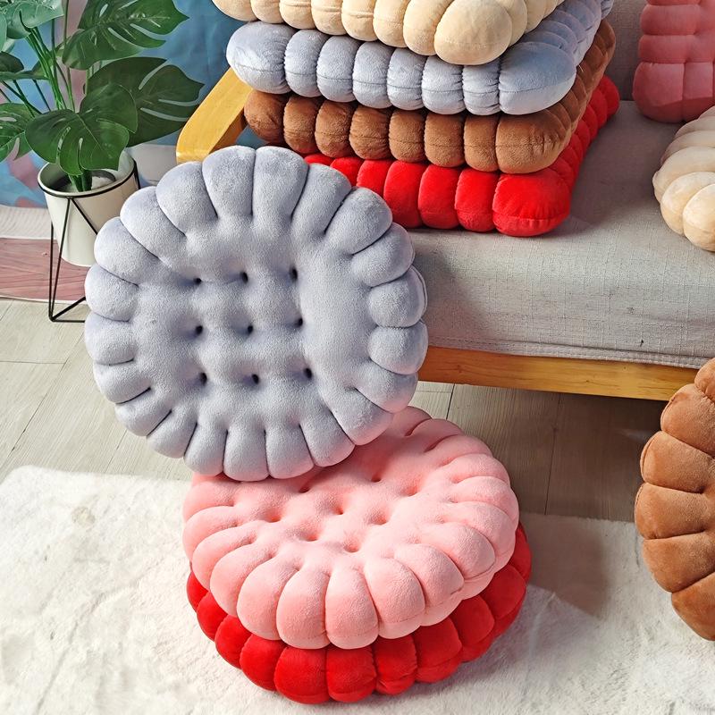 Ins Style Influencer Plush Cookie Cushion: Thickened Japanese Tatami Seat Pad