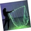 LED Light Up Worship Dance Flag with Extendable Poles Semi Circle Praise Church Banners for Adult and Girls Performances