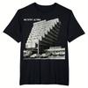 Vintage Soviet Architecture TShirt Molchat Doma Band Graphic Tee Cyrilliclike Text Classic Black Crewneck Shirt for Unisex Women