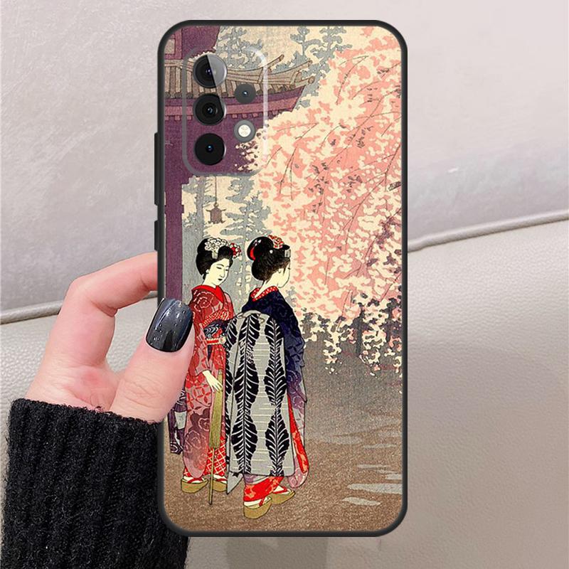Japanese Art Kimono Tattoo For Samsung Galaxy A17 A37 A57 A53 A33 A13 A32 A52 A16 A36 A56 A55 A35 A15 A54 A34 A14 Case