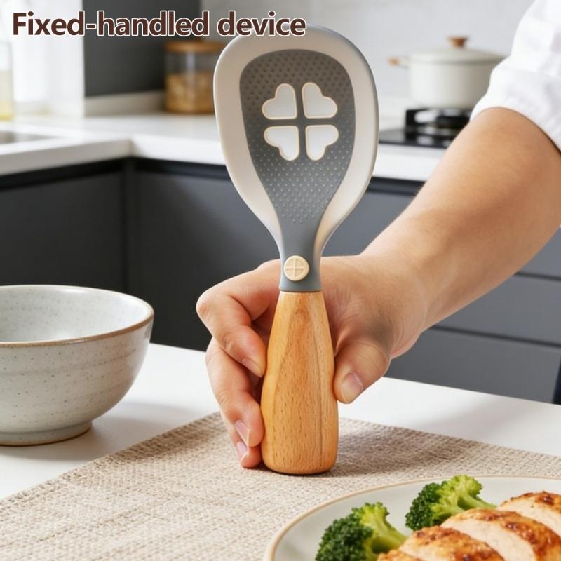 Silicone Spatula Cooking Spoon Heatproof Kitchen Tool With Comfortable Grip Perfect For Sauteing Baking And Serving