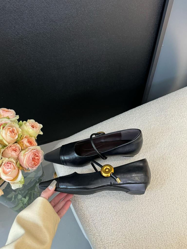 2025 Spring New Pointed Single Shoes Women's Splicing Chengdu Style Retro Women's Shoes Soft Soles Are Not Tired Feet Thick Heels High Heels