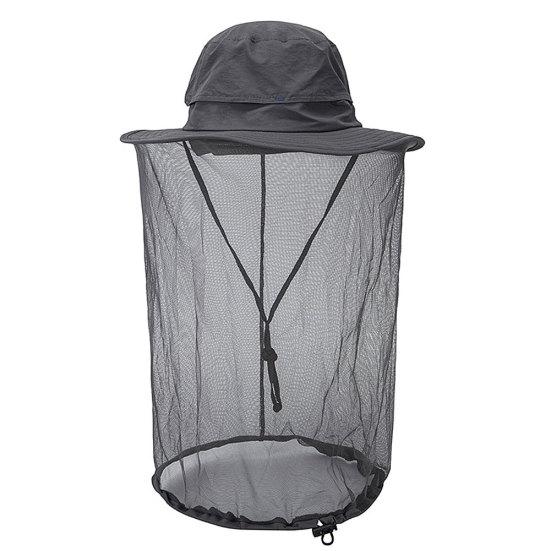 Unisex Mosquito Insect Bee Net Mesh Head Face Protector Fishing Hunting Hat