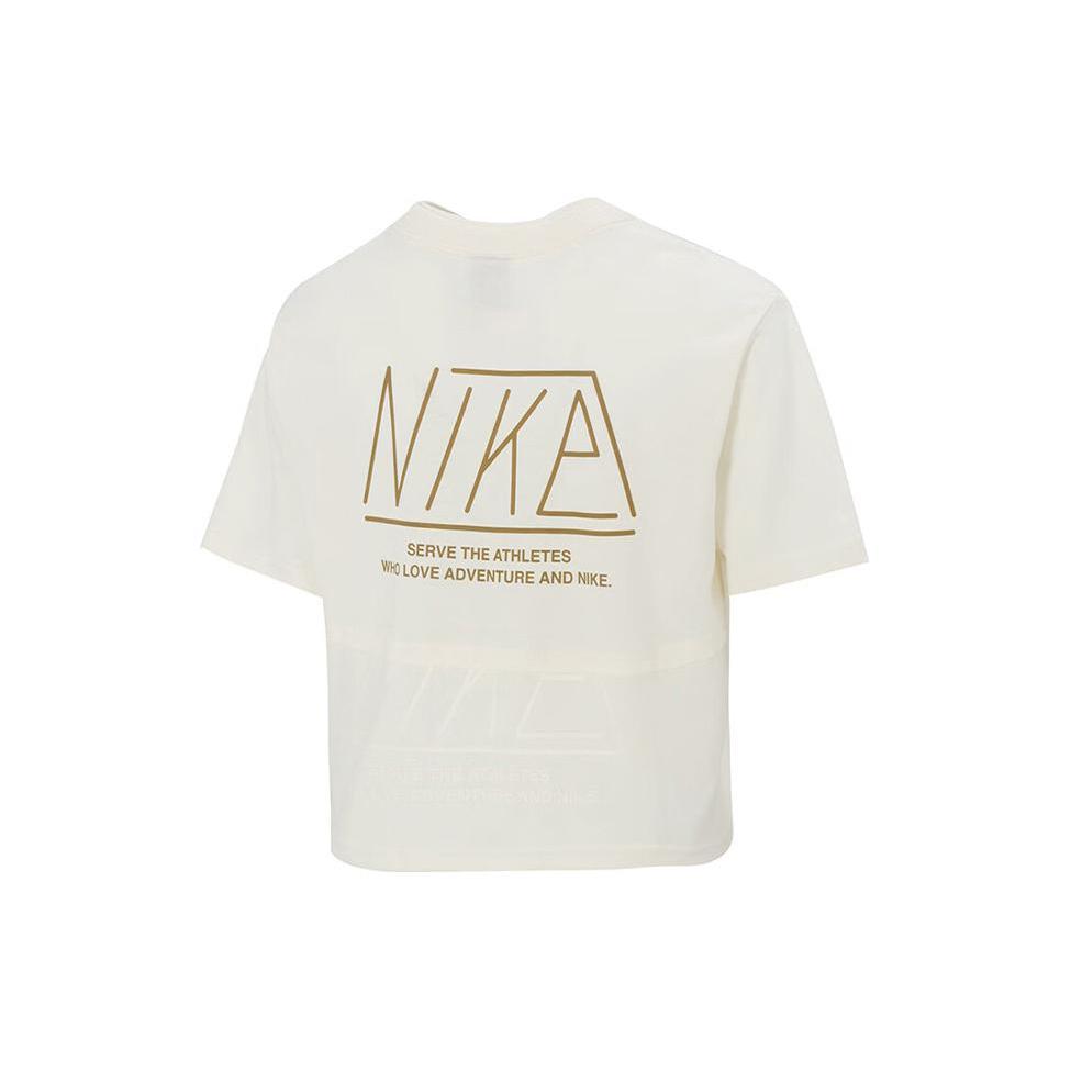 New Nike Women'ss Straight Fit Training T-Shirt White FQ7009-110