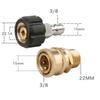 8pcs Brass High Pressure Hose connect quickly Kit, Replacement Parts, M22 to 3/8'' Washer