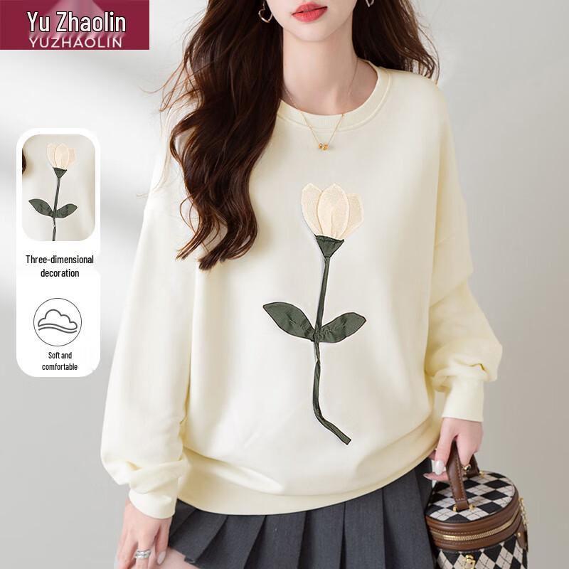 Yuzhaolin Women's Crew Neck Long-Sleeve Top