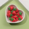 5/10/15pcs Resin Strawberry Pendant Flat Red Berry Fruit Pendant Cartoon Strawberry Jewelry Making DIY Necklace Bracelet Earring Accessories