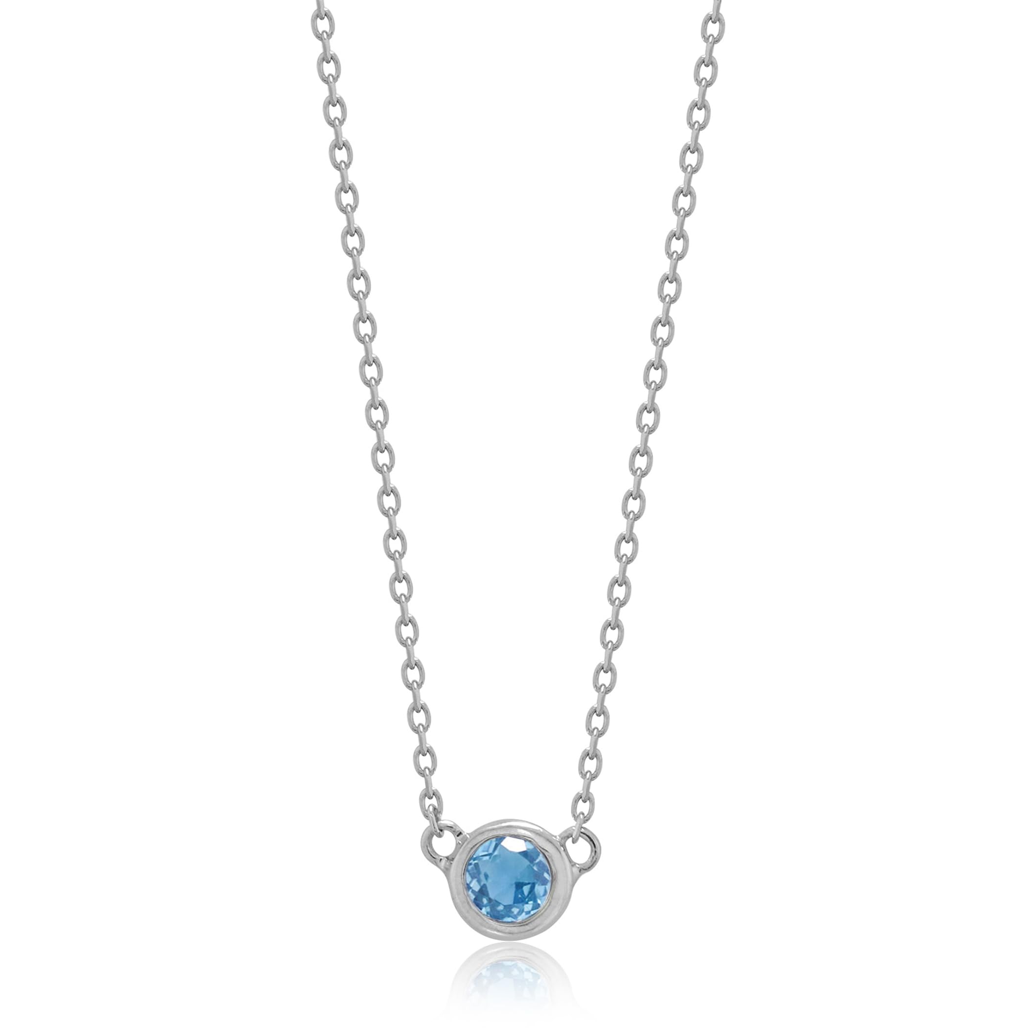 

Estelle Official Online Exclusive Women s Silver Rhodium-Plated Necklace with November Birthstone Blue Topaz (Product Code: 0773-0900-0019-0000)
