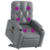 VidaXL Reclining Massage Armchair Grey Faux Leather 3204782