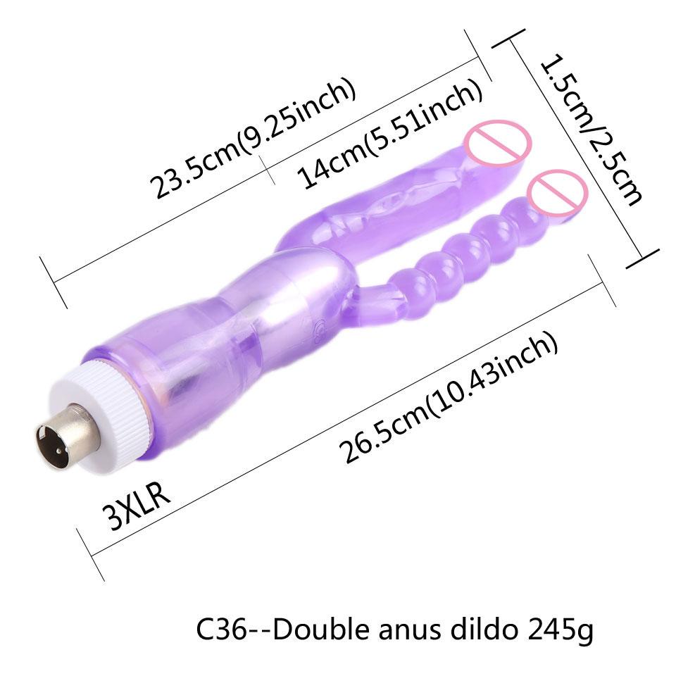 FREDORCH Sex Machine Attachment 3XLR 3PRONG Attachment Dildo For Women and Men Sex Masturbation Love Machine Dildo Sex Toys