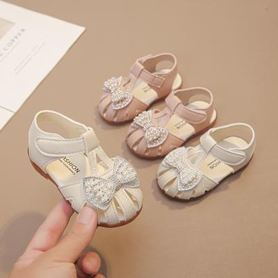 Kleinkind Mädchen Prinzessin Sandalen Süße Schleifen Baby Lauflernschuhe Weiche Sohle Komfort 2025 Sommer Neu Kinder Strandschuhe Vielseitig