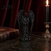Black Matte Finish Statue 3D Printed Sculpture Decoration, Dark Gothic Angel Decoration with Detailed Feather Decor Texture, Figurine for Home Office