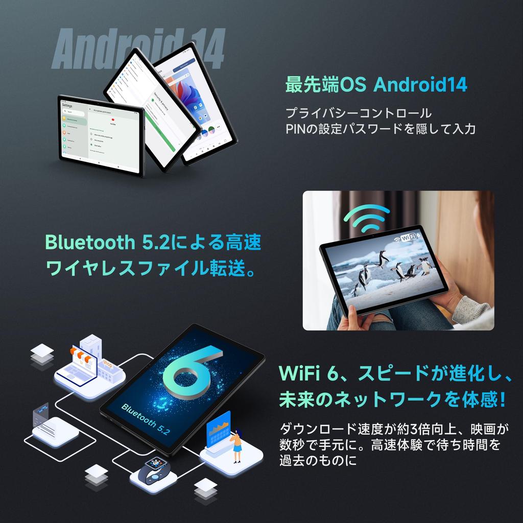 ALLDOCUBE iPlay 60S Android 14 Widevine Netflix 12GB Virtual 128GB 1TB Expandable Dual WiFi 1280x800 IPS GMS Certified Tablet, 10-inch, 8-Core Tablet,