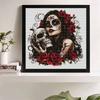 DIY Diamond Painting Canvas Day of The Dead Sugar Skull Rose Woman Pattern 5D Rhinestone Art Kit for Home Wall Decor Supplies