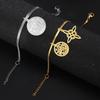Jeshayuan Tetragrammaton Snake Chain Bracelet For Women Men Witch Knot Pentagram Bracelet Chain Waterproof Party Jewelry Gift
