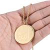 Elegant Arabic Calligraphy Necklace with Ayatul Kursi Pendant Stainless Steel Clavicle Chain Jewelry for Men and Women