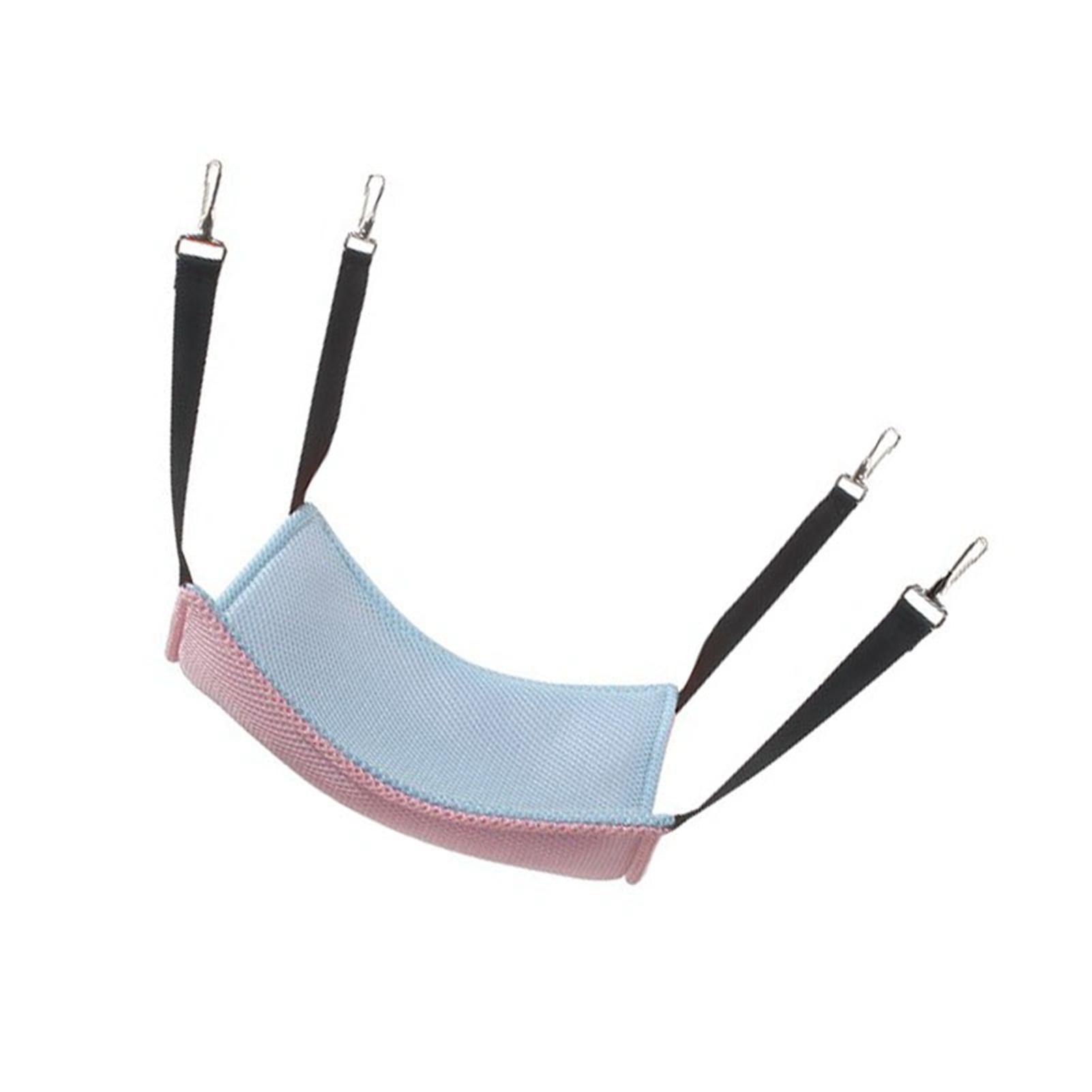 

Підвісна гамака для кота в клітку, дихаюча сітка, багатофункціональне, двостороннє ліжко-гамака для кота з гачками для літнього відпочинку 27x27cm / 10.6x10.6in