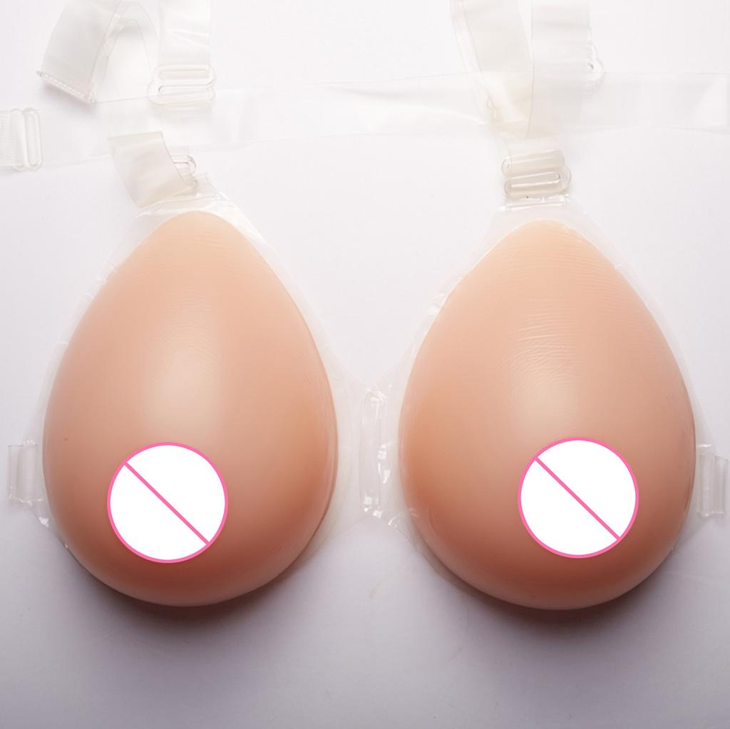 Wearable Silicone Fake Breasts Waterdrop Shape Cosplay Props Transvestite & Crossdresser Use Realistic Chest Enhancer