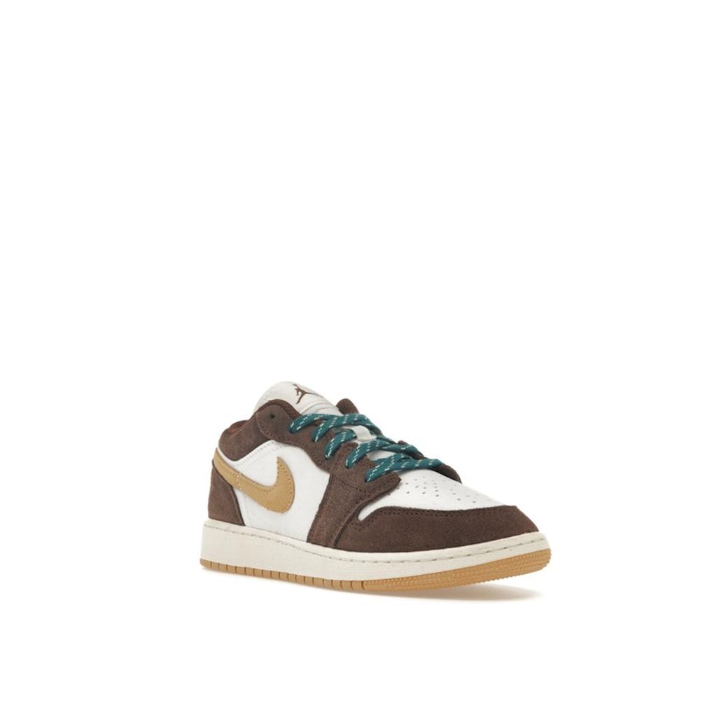 Air Jordan 1 Low GS Cacao Wow Kids Sneakers Brown Twine Sail FB2216-200