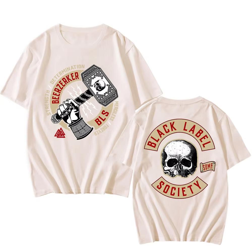 Black Label Society Beerzerker Tee Cotton Short Sleeve Fashion Male Tshirt Unisex Streetwear Heavy Mental Hip Hop Men T Shirts