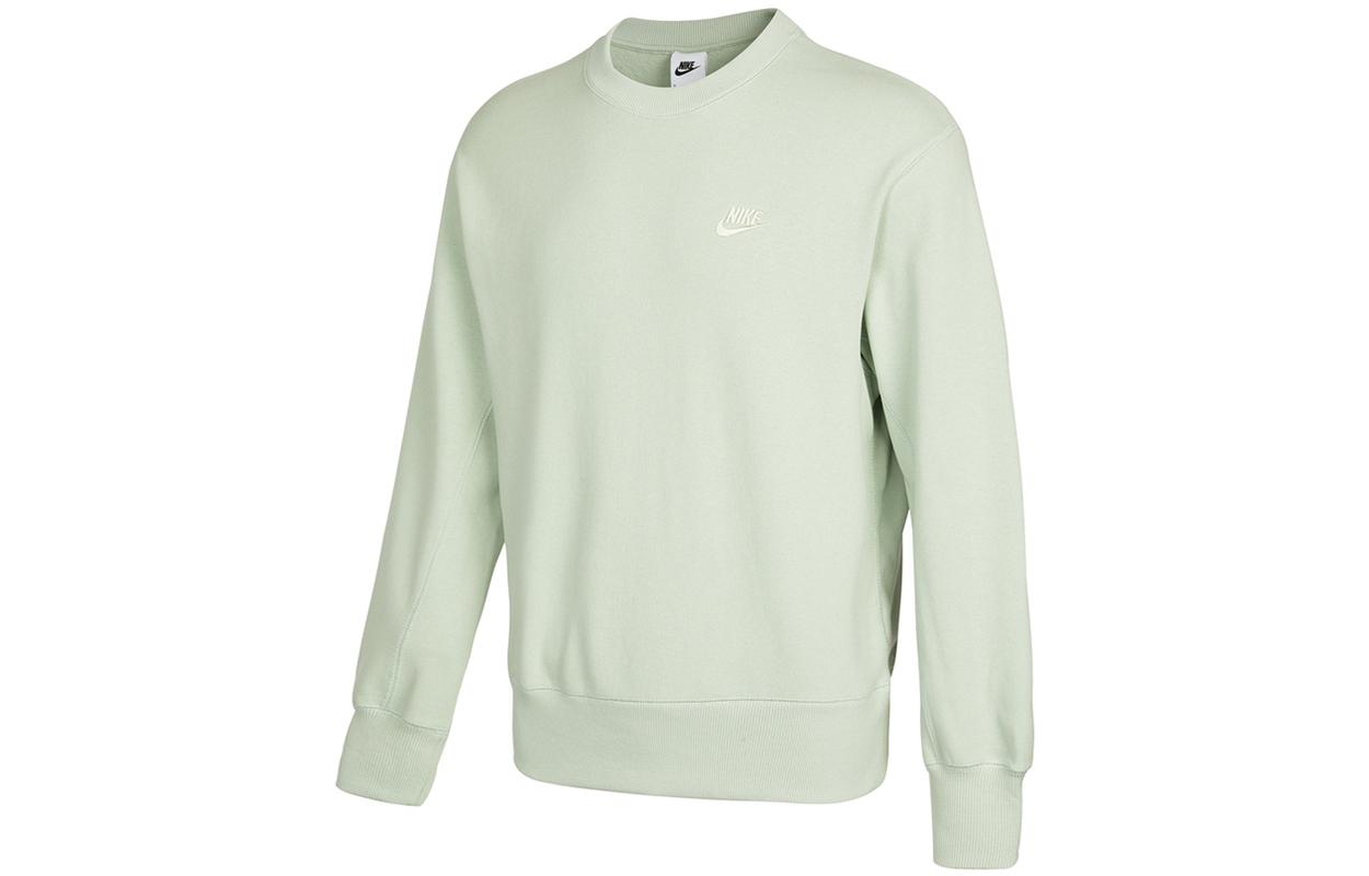 Nike Sweatshirts Men s Light Green Crew Neck Moderate Regular DA0022-017 L