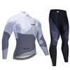 Long Sleeve Cycling Jersey Set With Matching Pants Road Mountain Bike Riding Winter Unisex