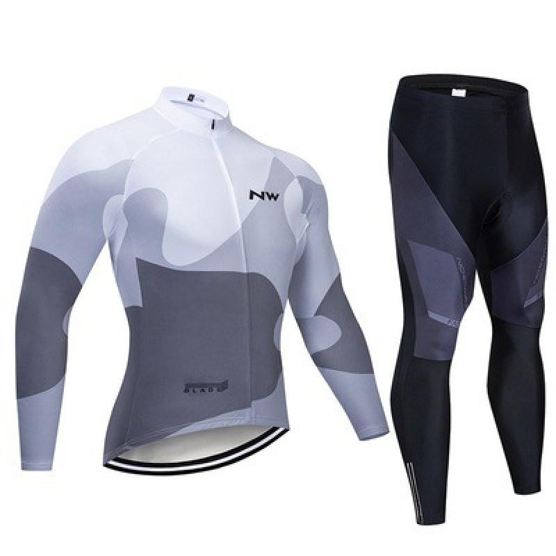 Long Sleeve Cycling Jersey Set With Matching Pants Road Mountain Bike Riding Winter Unisex