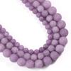 6/8/10mm Matte Lilac Purple Jades Stones Natural Round Loose Spacer Beads for Jewellery Making Diy Bracelet 15'' Strand