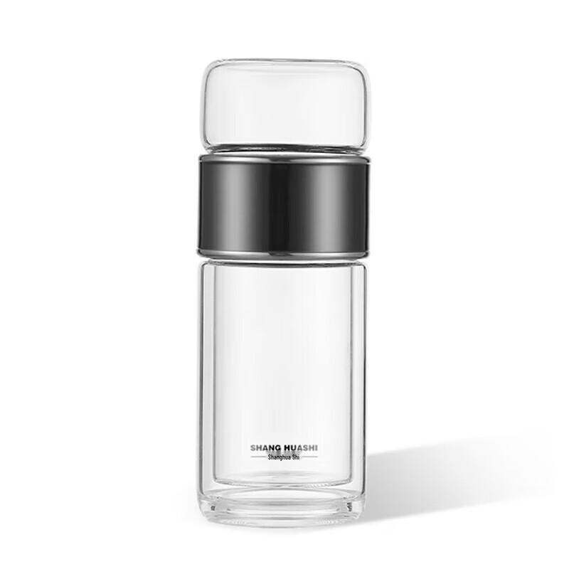 Shanghuashi Elegant Borosilicate Glass Tea Infuser Mug