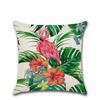 Luxurious Flamingo Tropical Monstera Cotton Linen Cushion Cover For Chic Living Spaces
