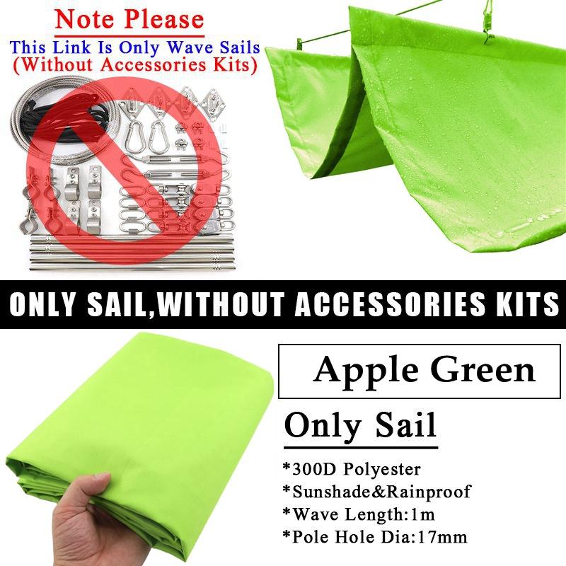 

Waterproof Outdoor Retractable Awning Garden Pergola Telescopic Wave Sunshade Nets Gazebos Shading Sail Yard Sunblock Tarpaulin 0.8x3m