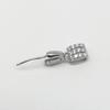 Round Snake S925 Sterling Silver Zircon Jade Buddha Pendant Clasp Accessory