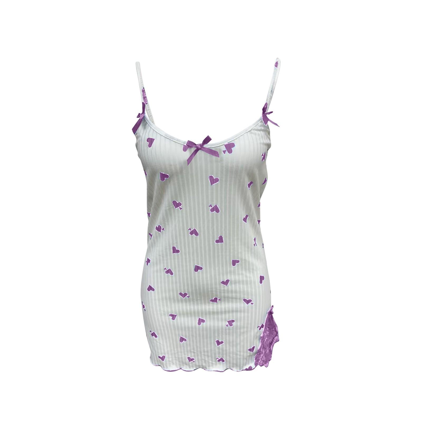 

Сексуальное нижнее белье Gathers Sexy Deep V Side Slit Slim Fiting Suspender Nightgown L фиолетовый