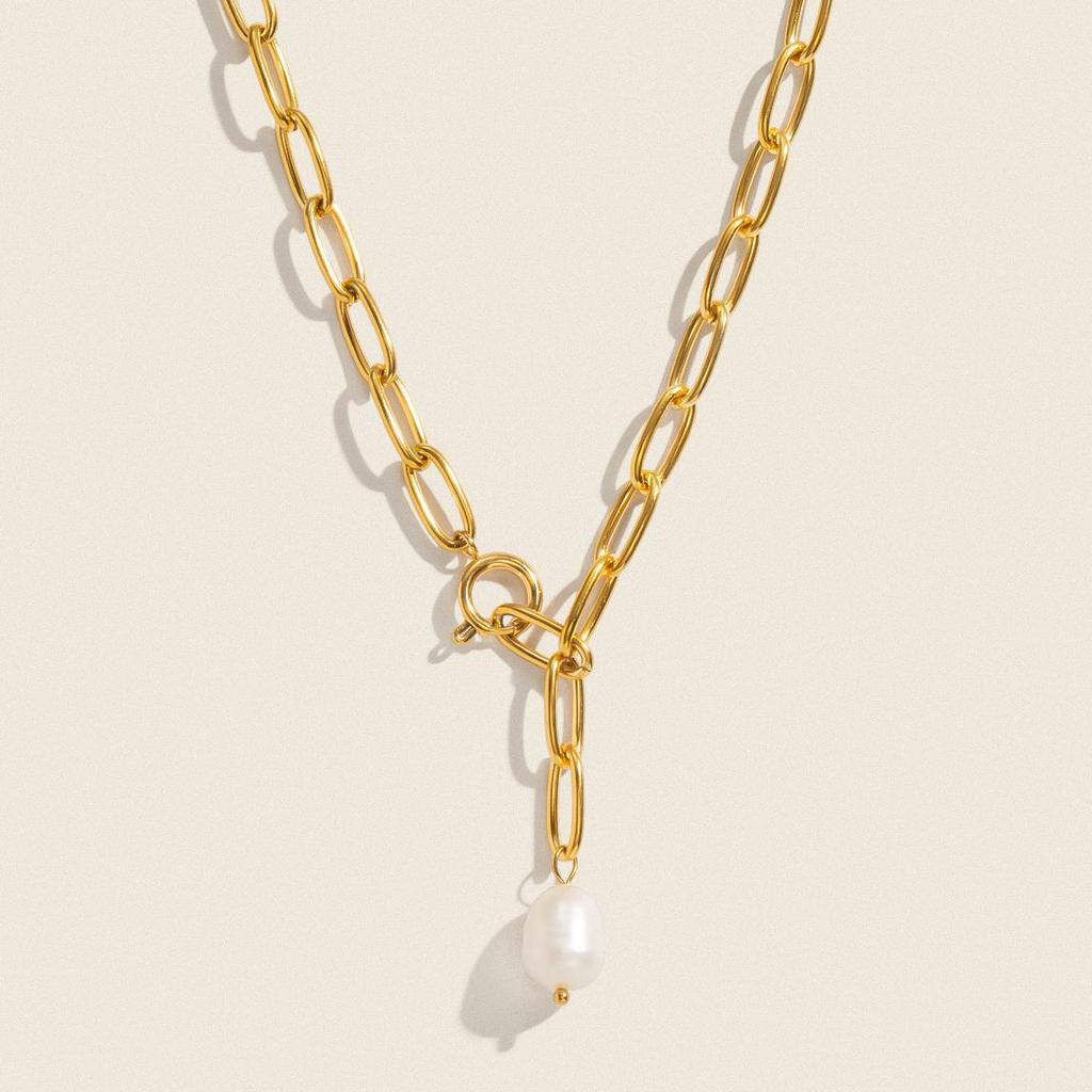 1 Stück Edelstahl Wunderschöne Y-Form Halskette für Damen Paare Eleganter Schmuck Party Schmuck Geschenke