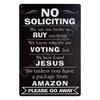 No Soliciting Funny Metal Sign for House Office Shop Decor Please Do Not Knock Or Ring Doorbell Warning Sign Halloween Decor