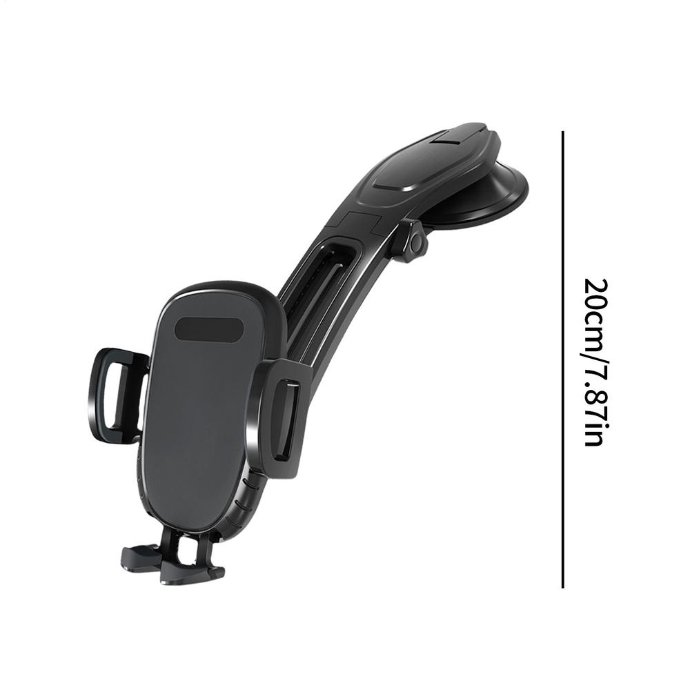 Car Phone Holder 360 Degree Rotating Stand Downward Bending Dashboard Cell Phone Holder for Automotive Windshield Navigation