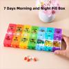 7 Tage 14 Fächer Pillenbehälter Wöchentliche Medikamenten-Teilerbox Reise-Pillenetuis Box Tabletten Medikament