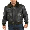 NOORA Men's Real Lambskin Black Leather Jacket ST070