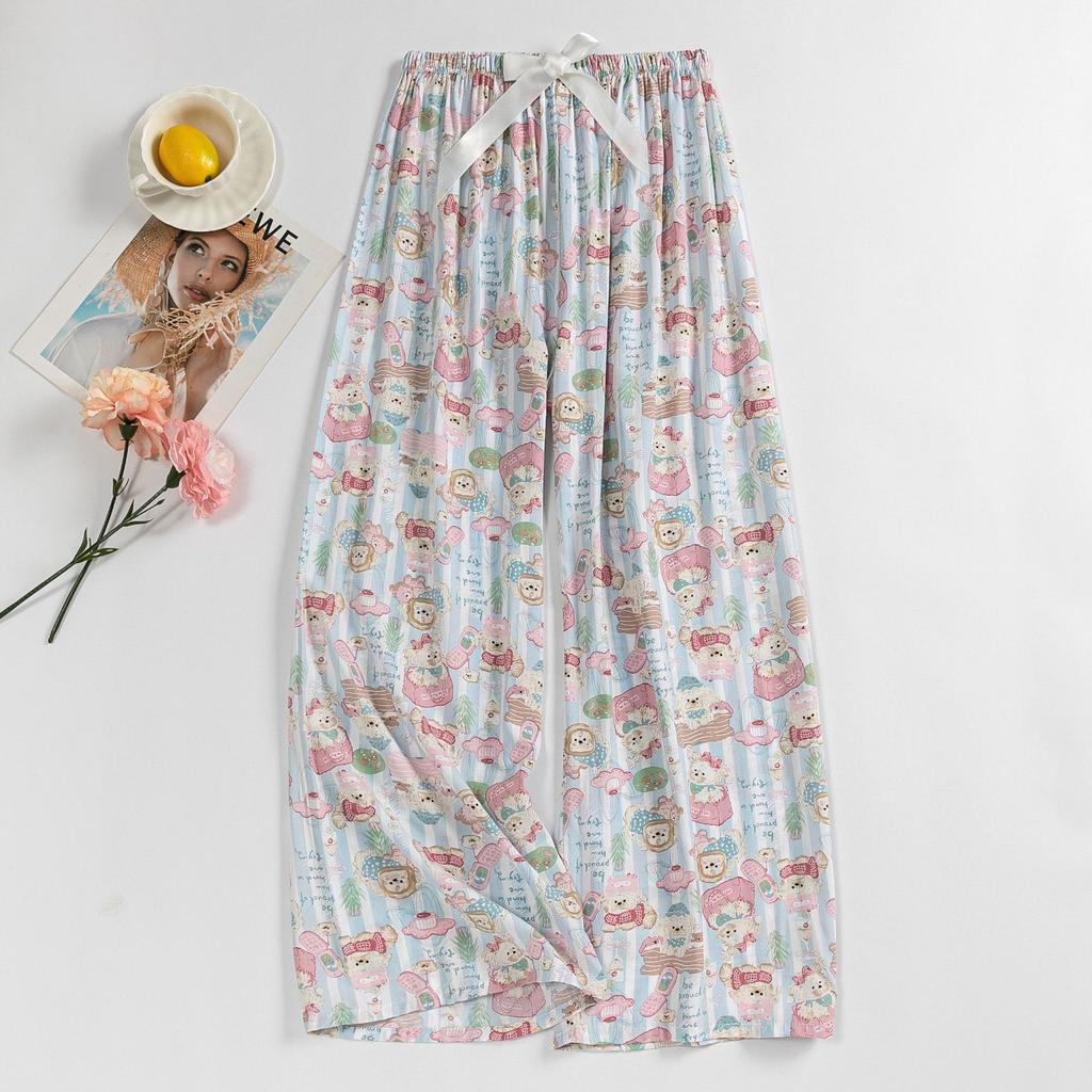 Cotton Silk Pajama Pants for Women, New Summer Style, Thin Cotton Casual Pants, Can Be Worn Outside, Large Size Home Pants