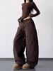 2025 Winter Korean Style Women's Warm Loose Casual Cotton Pants - Versatile, Stitch Detailed, Cold Resistant, Super Stylish.