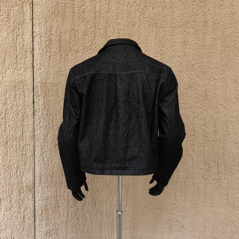 Ανδρικό Τζιν Μπουφάν Βαμβακερό Slim Fit Casual με Όρθιο Γιακά και Φερμουάρ Εξωτερικό Ρούχο Streetwear
