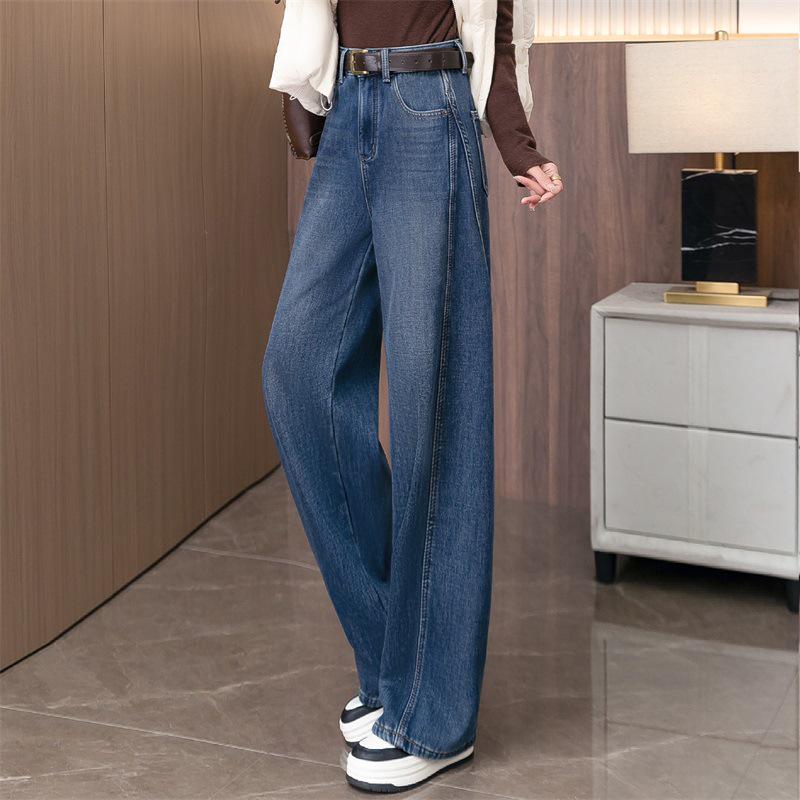

Women s High-Waisted Straight-Leg Jeans - Slimming and Versatile, Spring/Winter 2026 Collection S /26【For 85-95 lbs】