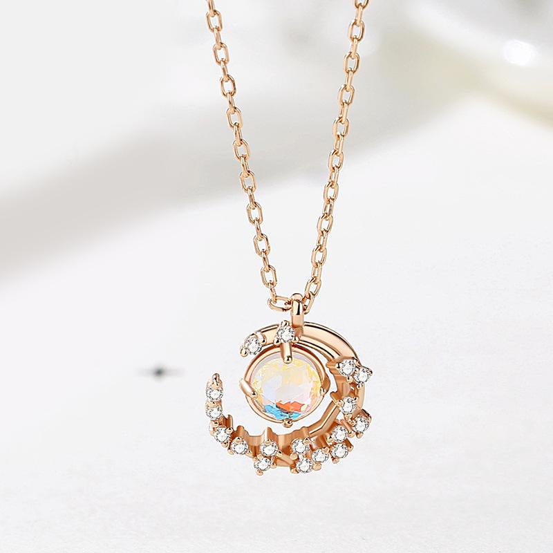 

Танциз S925 стерлингового серебра Роскошное индивидуальное ожерелье с подвеской женское классическое ожерелье прилива розового золота